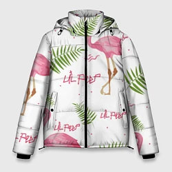 Куртка зимняя мужская Lil Peep: Pink Flamingo, цвет: 3D-черный