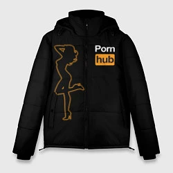 Куртка зимняя мужская PornHub: Neon Girl, цвет: 3D-черный