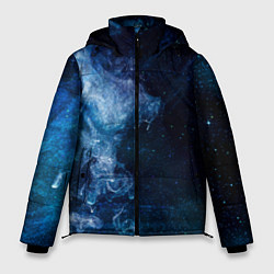 Куртка зимняя мужская Синий космос, цвет: 3D-черный