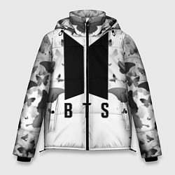 Мужская зимняя куртка BTS: Grey Butterflies