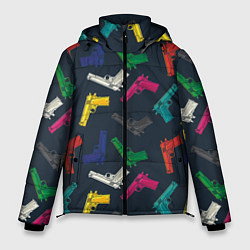 Мужская зимняя куртка Разноцветные пистолеты