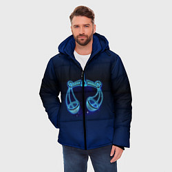 Куртка зимняя мужская Знаки Зодиака Весы, цвет: 3D-черный — фото 2