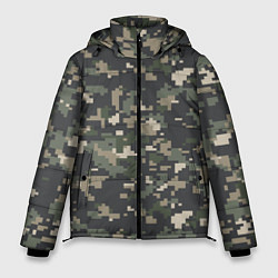 Куртка зимняя мужская Пиксельный камуфляж, цвет: 3D-светло-серый