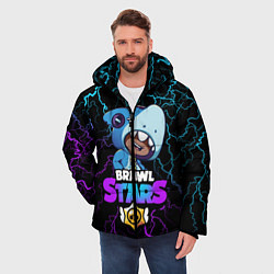 Куртка зимняя мужская Brawl Stars LEON SHARK, цвет: 3D-черный — фото 2