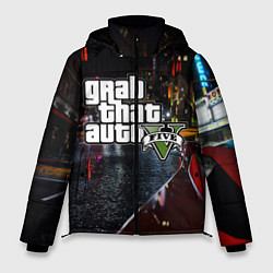 Куртка зимняя мужская Grand Theft Auto V, цвет: 3D-красный