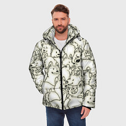 Куртка зимняя мужская Корги ЧБ, цвет: 3D-черный — фото 2