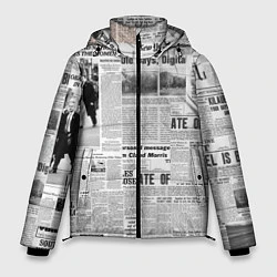 Мужская зимняя куртка Газета Newspaper