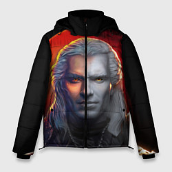 Куртка зимняя мужская HALF WITCHER, цвет: 3D-черный