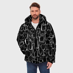 Куртка зимняя мужская Стеклянный бармен, цвет: 3D-черный — фото 2