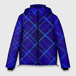 Мужская зимняя куртка Сине-черная геометрия 3D