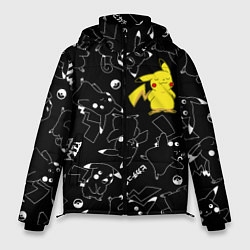 Куртка зимняя мужская ПИКАЧУ, цвет: 3D-черный