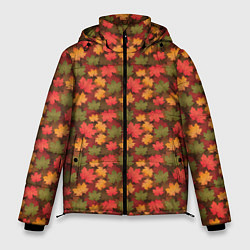 Куртка зимняя мужская Maple leaves, цвет: 3D-черный