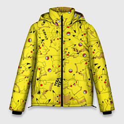 Куртка зимняя мужская ПИКАЧУ, цвет: 3D-черный