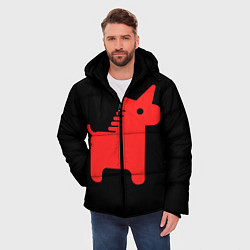 Куртка зимняя мужская Единорог минимал, цвет: 3D-черный — фото 2