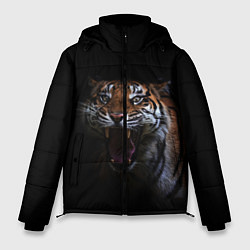 Куртка зимняя мужская Тигр, цвет: 3D-красный