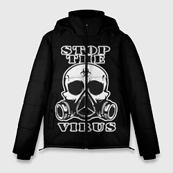 Куртка зимняя мужская Stop The Virus, цвет: 3D-черный