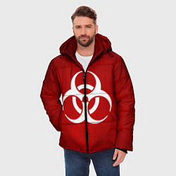 Куртка зимняя мужская Plague Inc, цвет: 3D-красный — фото 2