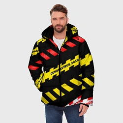 Куртка зимняя мужская 2019-nCoV Коронавирус, цвет: 3D-черный — фото 2