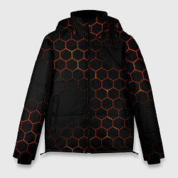 Куртка зимняя мужская ОГНЕННЫЕ СОТЫ, цвет: 3D-черный