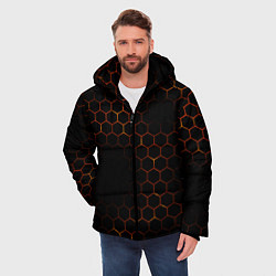 Куртка зимняя мужская ОГНЕННЫЕ СОТЫ, цвет: 3D-черный — фото 2