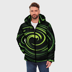 Куртка зимняя мужская Twisted greens, цвет: 3D-черный — фото 2