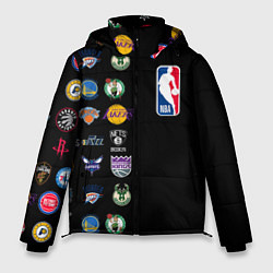 Куртка зимняя мужская NBA Team Logos 2, цвет: 3D-черный