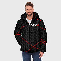 Куртка зимняя мужская MASS EFFECT N7, цвет: 3D-черный — фото 2