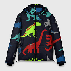 Мужская зимняя куртка Динозавры