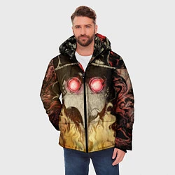 Куртка зимняя мужская Чумной доктор Мор, цвет: 3D-красный — фото 2