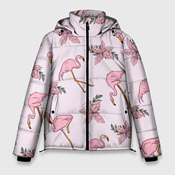 Мужская зимняя куртка Розовый фламинго