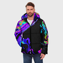 Куртка зимняя мужская DIGITAL ABSTRACT, цвет: 3D-черный — фото 2