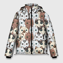 Куртка зимняя мужская Животные, цвет: 3D-светло-серый