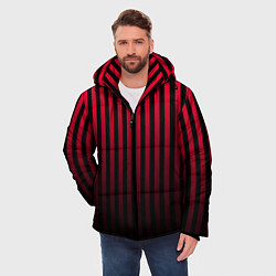 Куртка зимняя мужская Пикси полосы, цвет: 3D-красный — фото 2