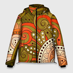 Мужская зимняя куртка Детский оранжево-болотный