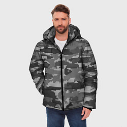 Куртка зимняя мужская ВЯЗАНЫЙ КАМУФЛЯЖ, цвет: 3D-черный — фото 2