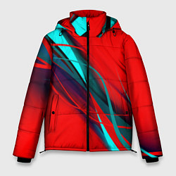Куртка зимняя мужская GEOMETRY STRIPES, цвет: 3D-черный