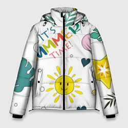 Куртка зимняя мужская Summer time, цвет: 3D-черный