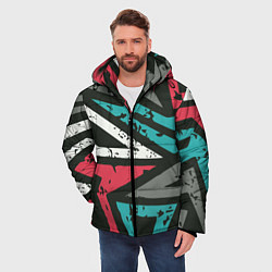 Куртка зимняя мужская Geometric Abstraction, цвет: 3D-красный — фото 2