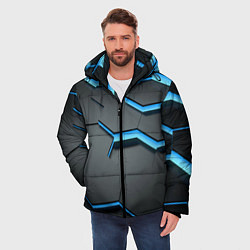 Куртка зимняя мужская 3D Плиты, цвет: 3D-светло-серый — фото 2