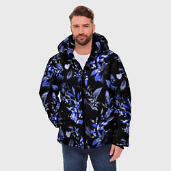 Куртка зимняя мужская Ночные цветы, цвет: 3D-светло-серый — фото 2