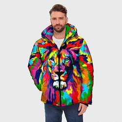 Куртка зимняя мужская Лев Artistic Art, цвет: 3D-черный — фото 2
