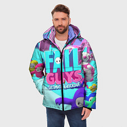 Куртка зимняя мужская Fall Guys, цвет: 3D-черный — фото 2
