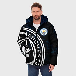 Куртка зимняя мужская Manchester City, цвет: 3D-черный — фото 2