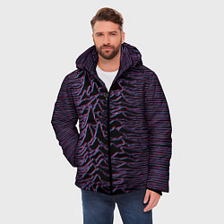 Куртка зимняя мужская Joy Division Glitch, цвет: 3D-красный — фото 2