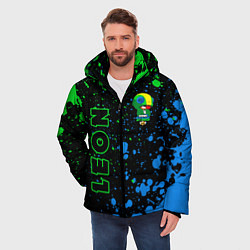 Куртка зимняя мужская BRAWL STARS LEON ЛЕОН, цвет: 3D-черный — фото 2