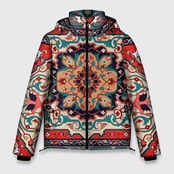 Куртка зимняя мужская Текстура ковра, цвет: 3D-светло-серый