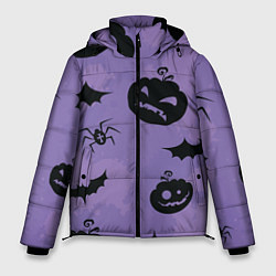 Куртка зимняя мужская Фиолетовый хэллоуин, цвет: 3D-светло-серый