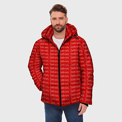 Куртка зимняя мужская Death note pattern red, цвет: 3D-светло-серый — фото 2