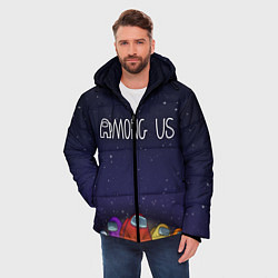 Куртка зимняя мужская Among Us team, цвет: 3D-светло-серый — фото 2