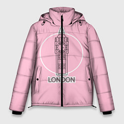 Куртка зимняя мужская Биг Бен, Лондон, London, цвет: 3D-черный